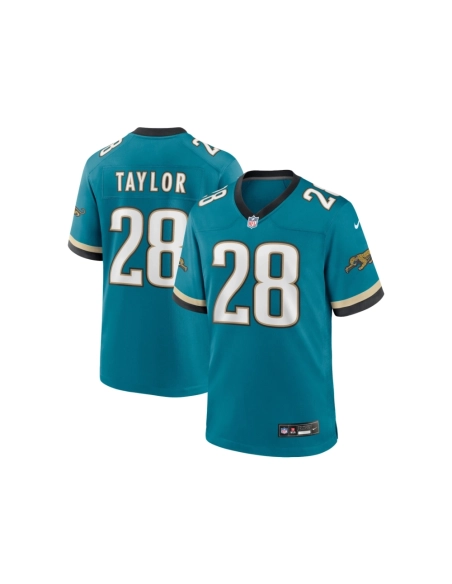 Mens Jacksonville Jaguars Fred Taylor Teal Prowler Throwback Retired Player Game Jersey