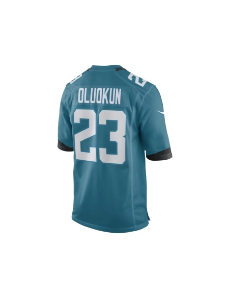 Mens Jacksonville Jaguars Foyesade Oluokun Teal Game Player Jersey
