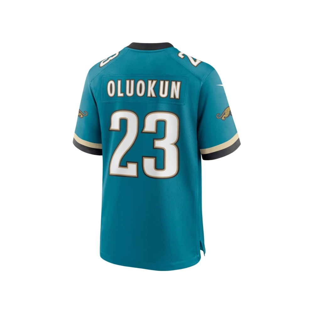 Mens Jacksonville Jaguars Foye Oluokun Teal Prowler Throwback Player Game Jersey