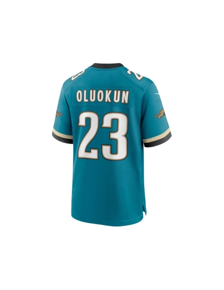 Mens Jacksonville Jaguars Foye Oluokun Teal Prowler Throwback Player Game Jersey