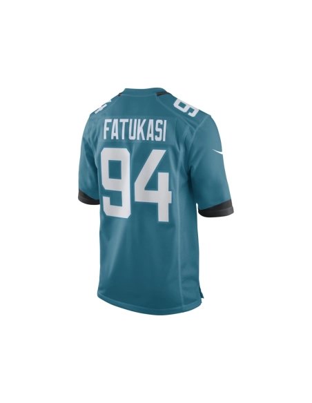 Mens Jacksonville Jaguars Folorunso Fatukasi Teal Game Player Jersey