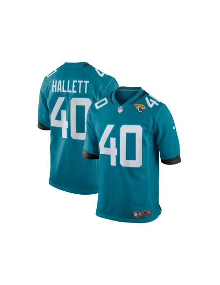 Mens Jacksonville Jaguars Erick Hallett Teal Game Jersey