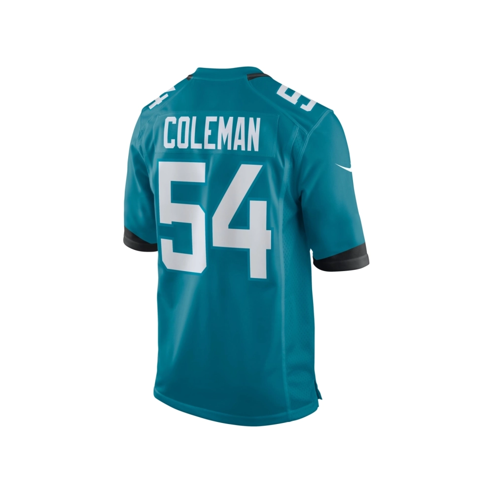 Mens Jacksonville Jaguars DJ Coleman Teal Game Jersey