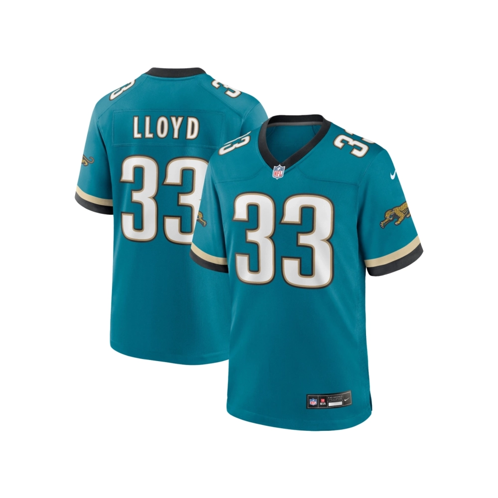 Mens Jacksonville Jaguars Devin Lloyd Teal Prowler Throwback Player Game Jersey
