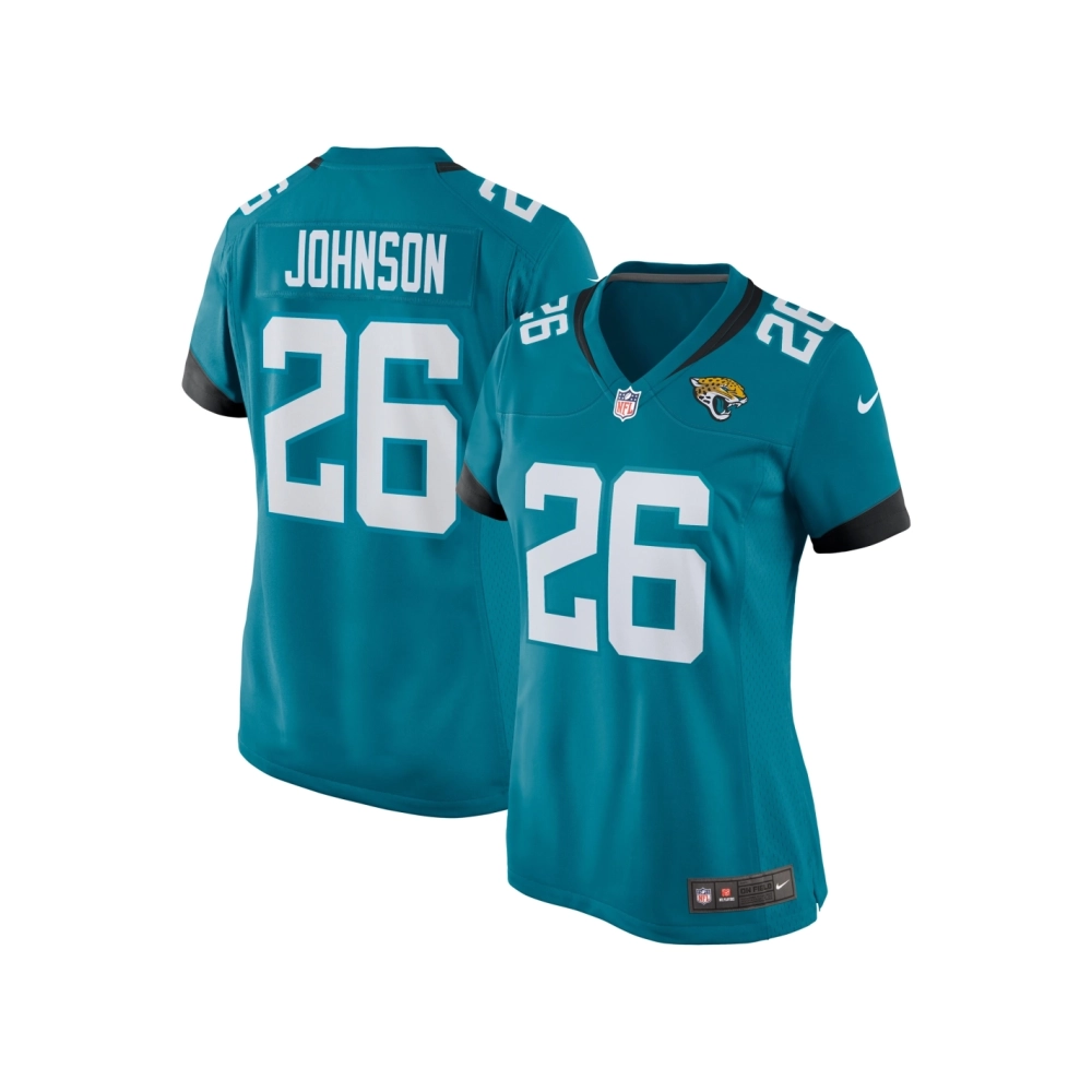 Mens Jacksonville Jaguars DErnest Johnson Teal Game Jersey