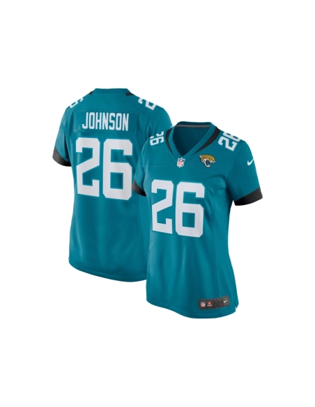 Mens Jacksonville Jaguars DErnest Johnson Teal Game Jersey