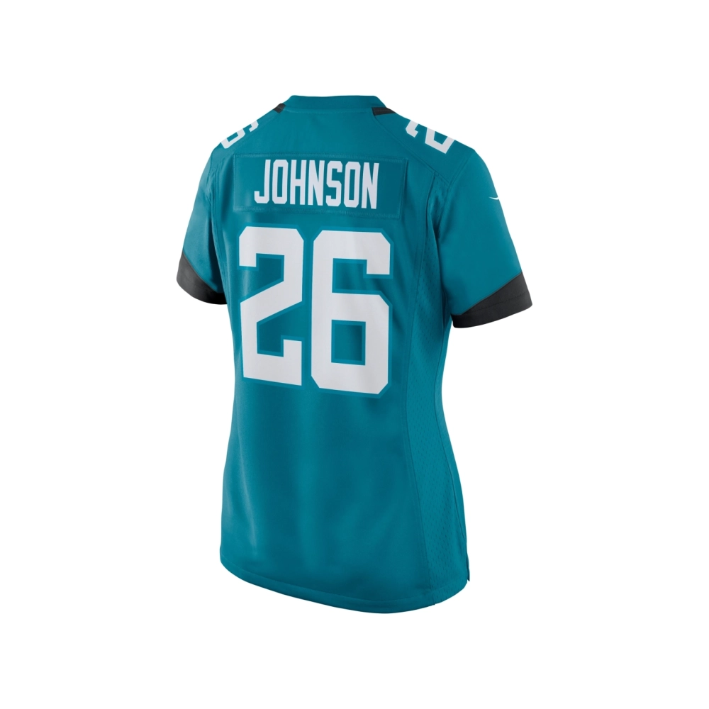 Mens Jacksonville Jaguars DErnest Johnson Teal Game Jersey