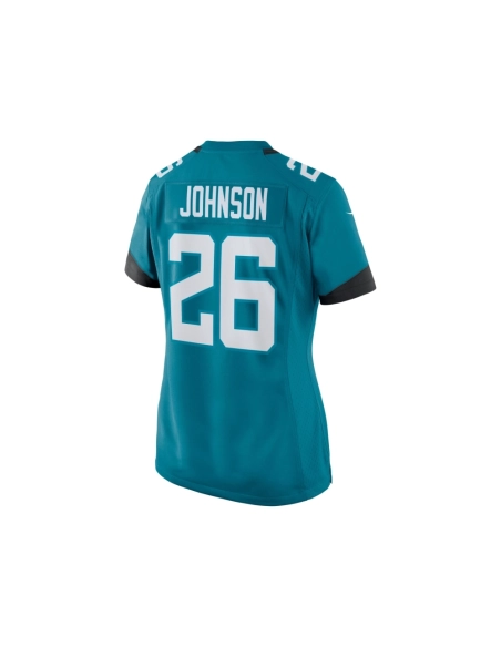 Mens Jacksonville Jaguars DErnest Johnson Teal Game Jersey