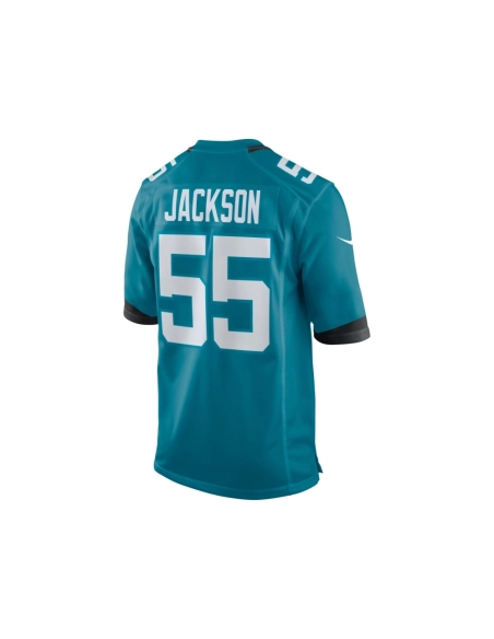 Mens Jacksonville Jaguars Dequan Jackson Teal Game Jersey