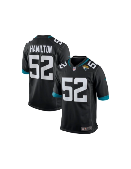 Mens Jacksonville Jaguars DaVon Hamilton Black Game Jersey