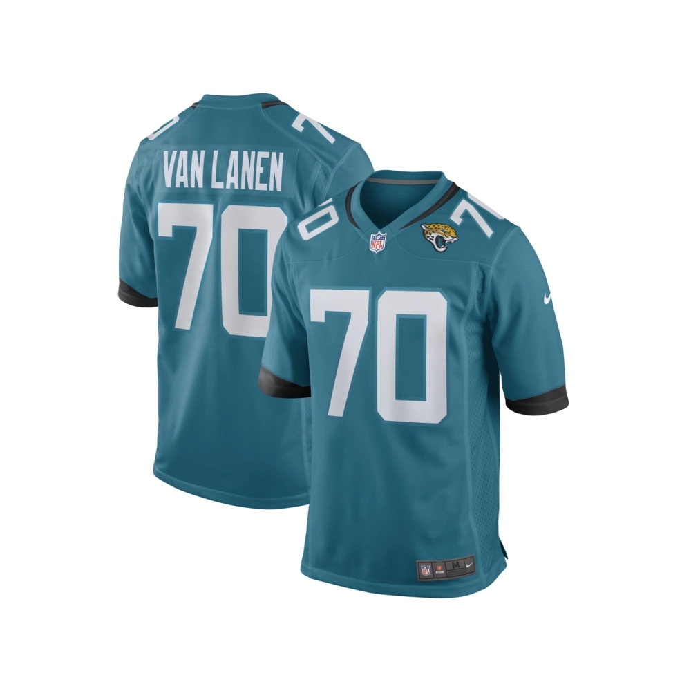 Mens Jacksonville Jaguars Cole Van Lanen Teal Game Player Jersey