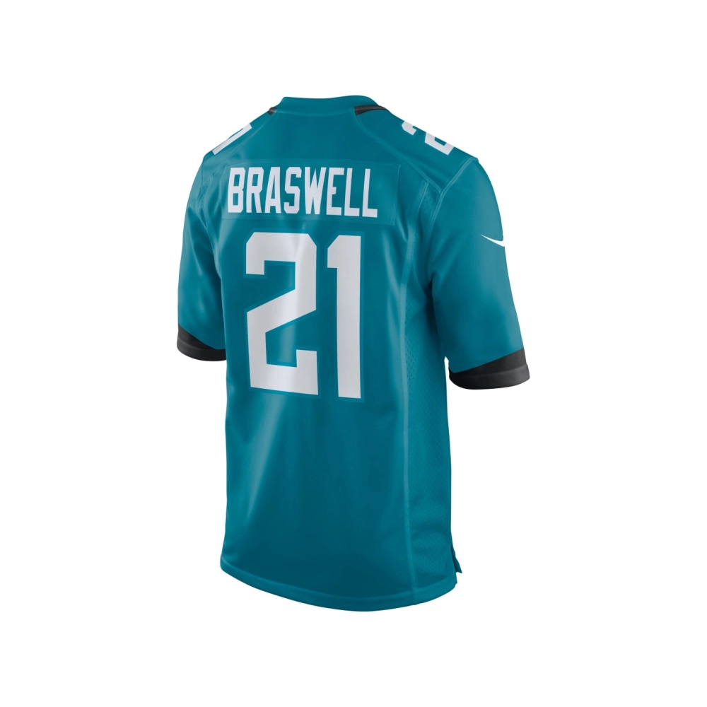 Mens Jacksonville Jaguars Christian Braswell Teal Team Game Jersey
