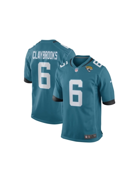 Mens Jacksonville Jaguars Chris Claybrooks Teal Game Player Jersey