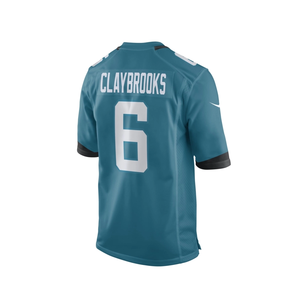 Mens Jacksonville Jaguars Chris Claybrooks Teal Game Player Jersey