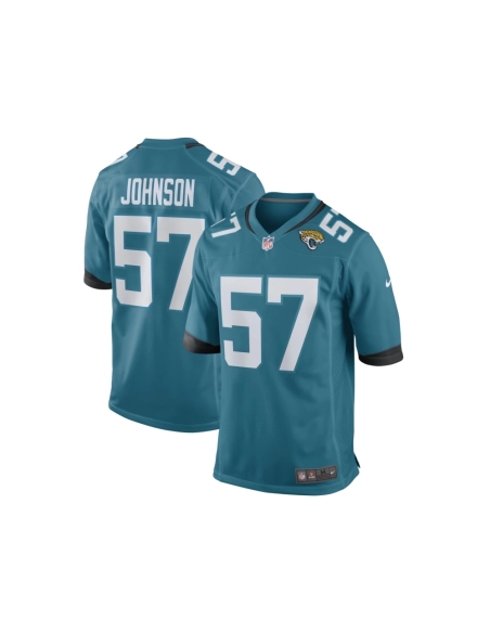 Mens Jacksonville Jaguars Caleb Johnson Teal Game Player Jersey