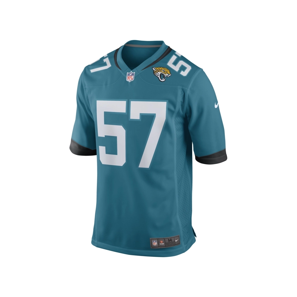 Mens Jacksonville Jaguars Caleb Johnson Teal Game Player Jersey