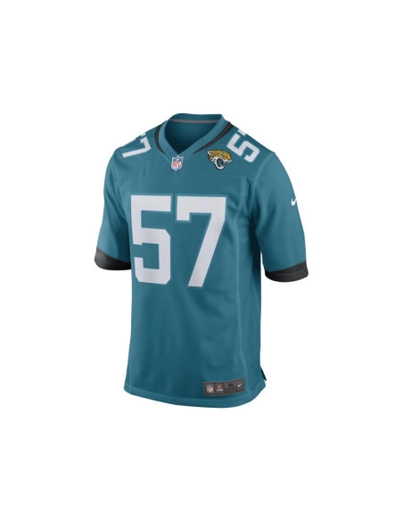 Mens Jacksonville Jaguars Caleb Johnson Teal Game Player Jersey