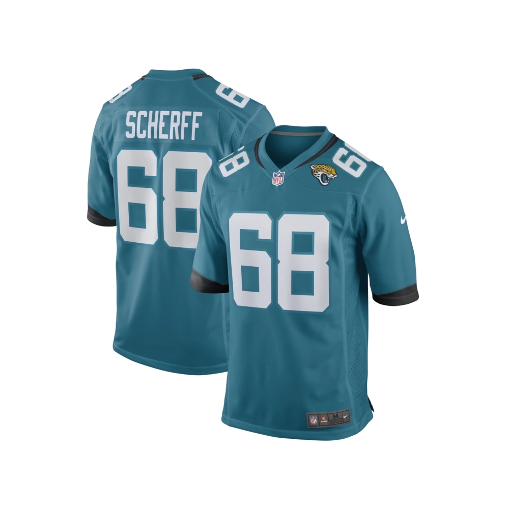 Mens Jacksonville Jaguars Brandon Scherff Teal Game Player Jersey