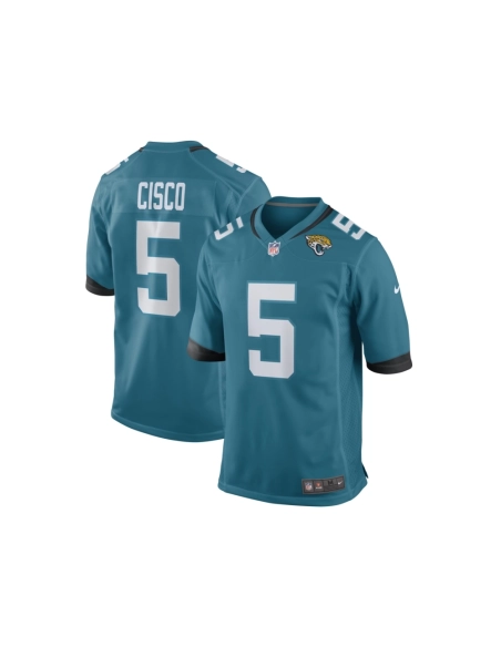 Mens Jacksonville Jaguars Andre Cisco Teal Game Player Jersey