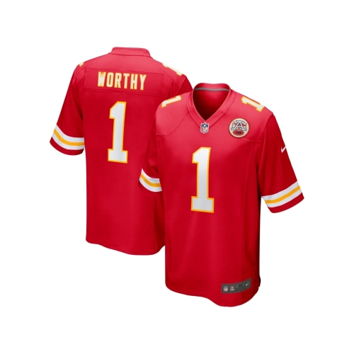 Mens Kansas City Chiefs Xavier Worthy Red 2024 NFL Draft First Round Pick Player Game Jersey