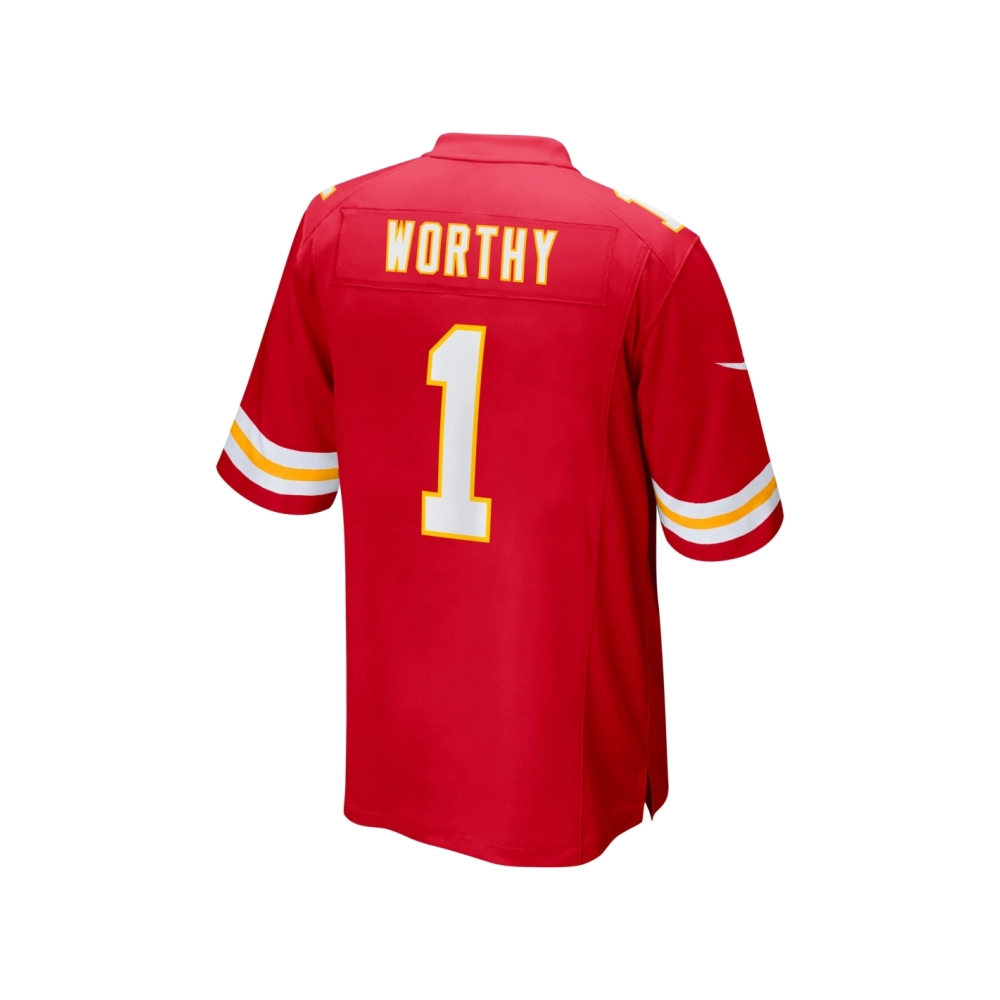 Mens Kansas City Chiefs Xavier Worthy Red 2024 NFL Draft First Round Pick Player Game Jersey