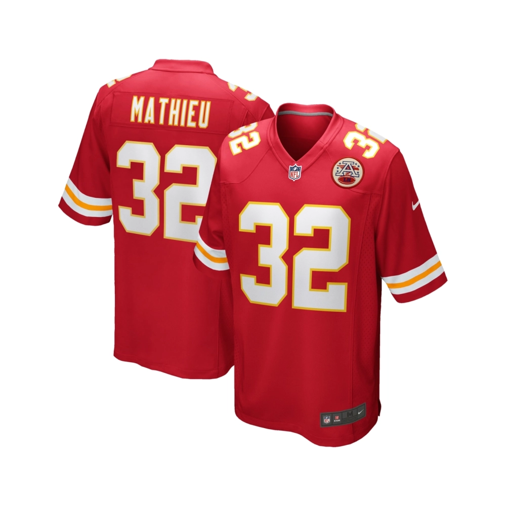 Mens Kansas City Chiefs Tyrann Mathieu Red Game Player Jersey