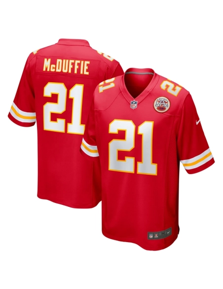 Mens Kansas City Chiefs Trent McDuffie Red Player Game Jersey