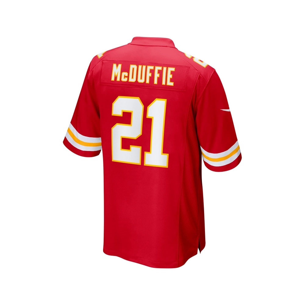 Mens Kansas City Chiefs Trent McDuffie Red Player Game Jersey