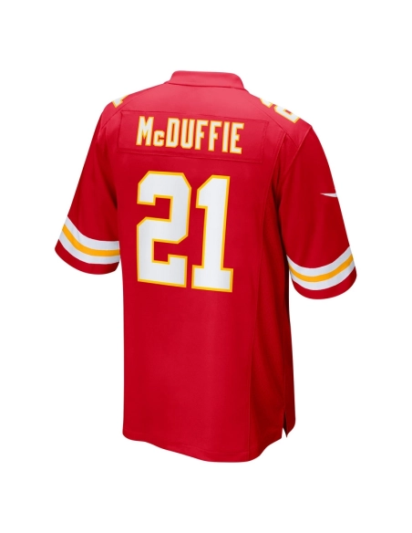 Mens Kansas City Chiefs Trent McDuffie Red Player Game Jersey