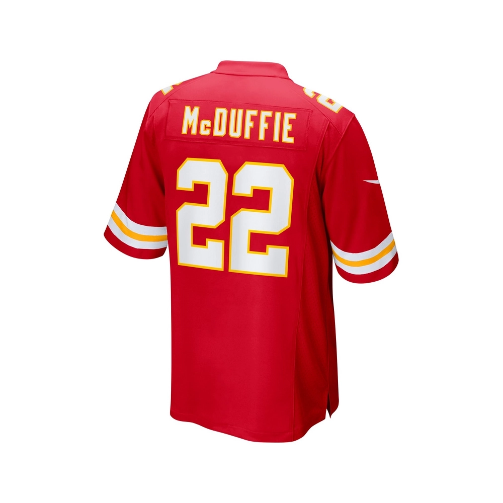 Mens Kansas City Chiefs Trent McDuffie Red Game Jersey