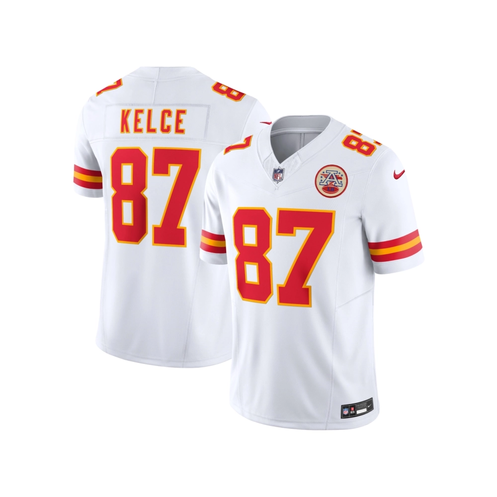 Mens Kansas City Chiefs Travis Kelce White Vapor F.U.S.E. Limited Jersey