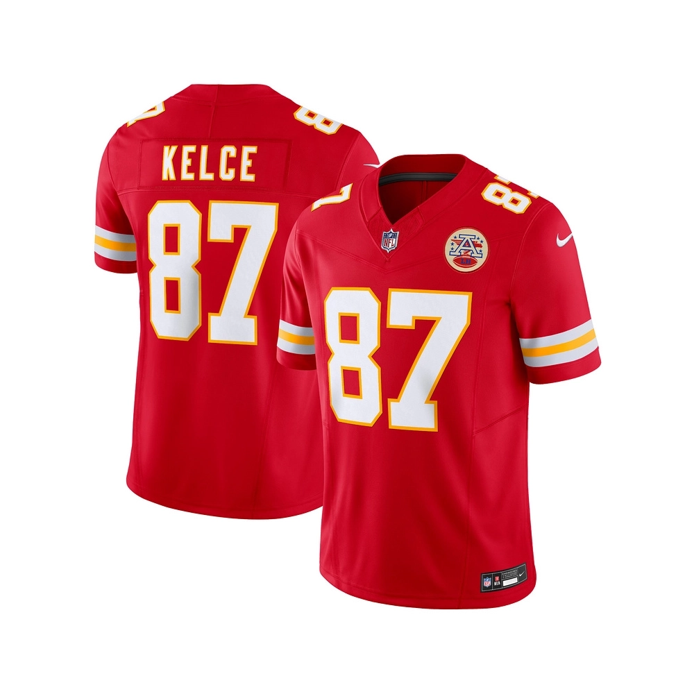 Mens Kansas City Chiefs Travis Kelce Red Vapor F.U.S.E. Limited Jersey