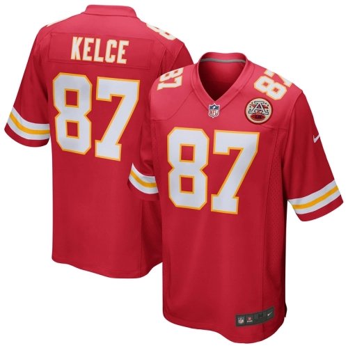Mens Kansas City Chiefs Travis Kelce Red Game Jersey