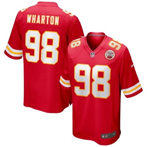 Mens Kansas City Chiefs Tershawn Wharton Red Game Jersey