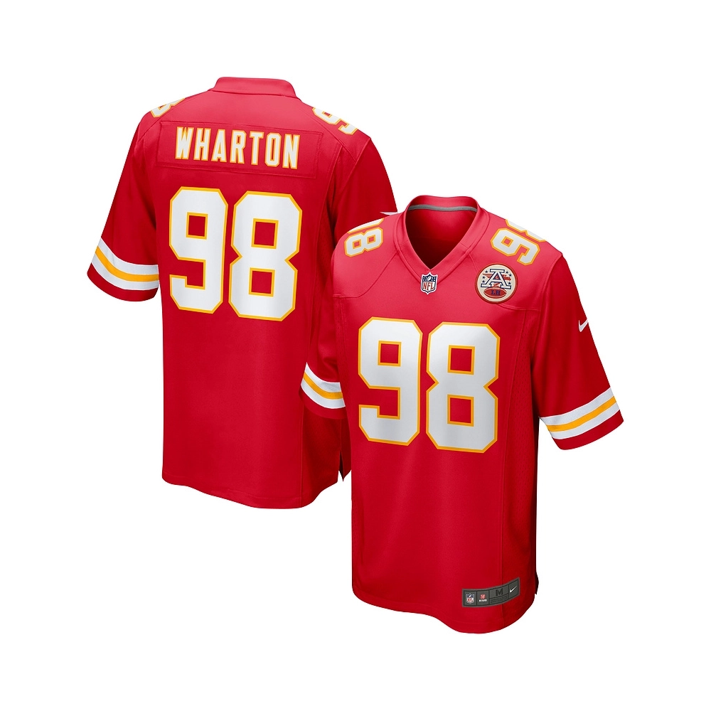 Mens Kansas City Chiefs Tershawn Wharton Red Game Jersey