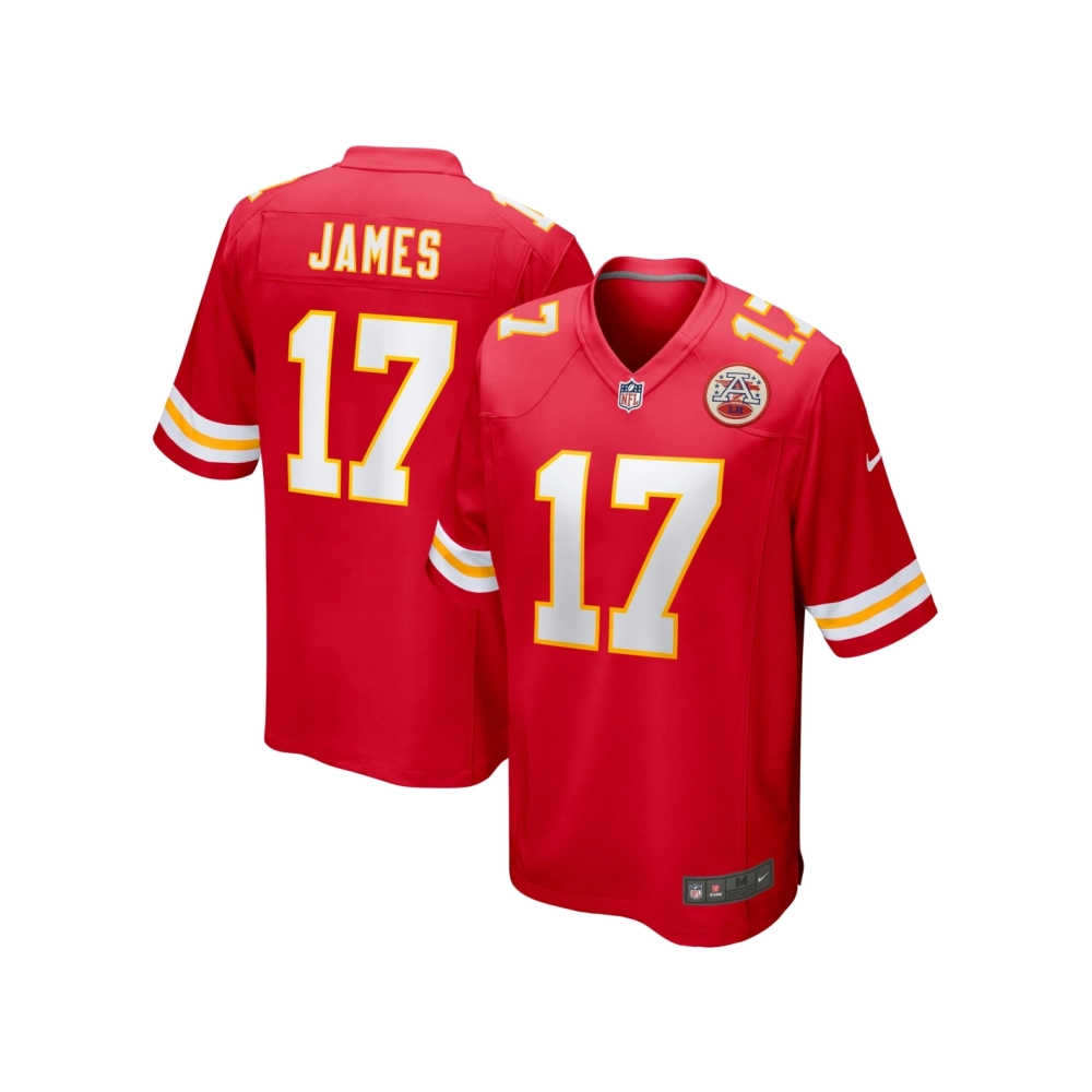 Mens Kansas City Chiefs Richie James Red Game Jersey