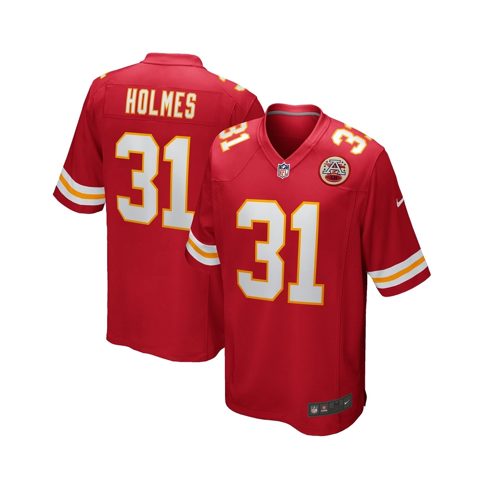 Mens Kansas City Chiefs Priest Holmes Red Game Retired Player Jersey