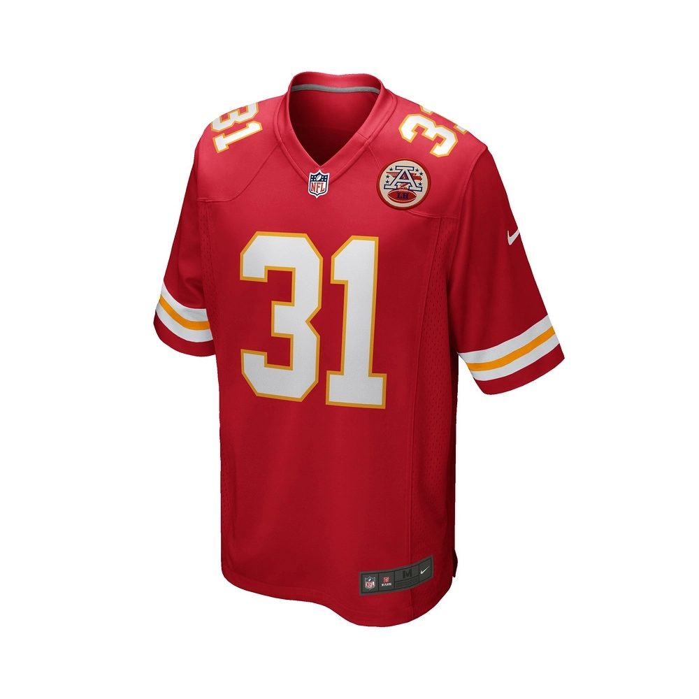 Mens Kansas City Chiefs Priest Holmes Red Game Retired Player Jersey
