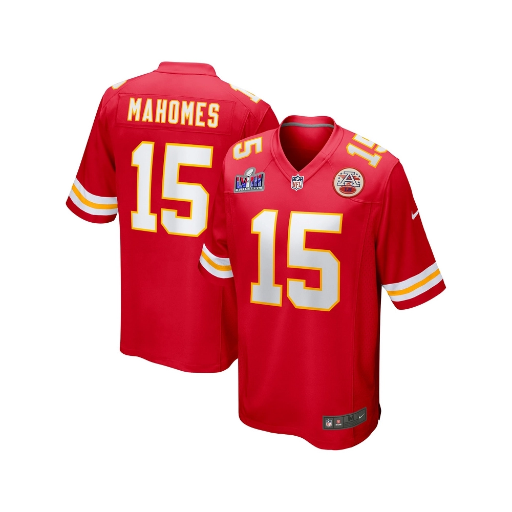 Mens Kansas City Chiefs Patrick Mahomes Red Super Bowl LVIII Game Jersey