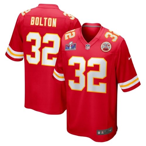 Mens Kansas City Chiefs Nick Bolton Red Super Bowl LVIII Game Jersey
