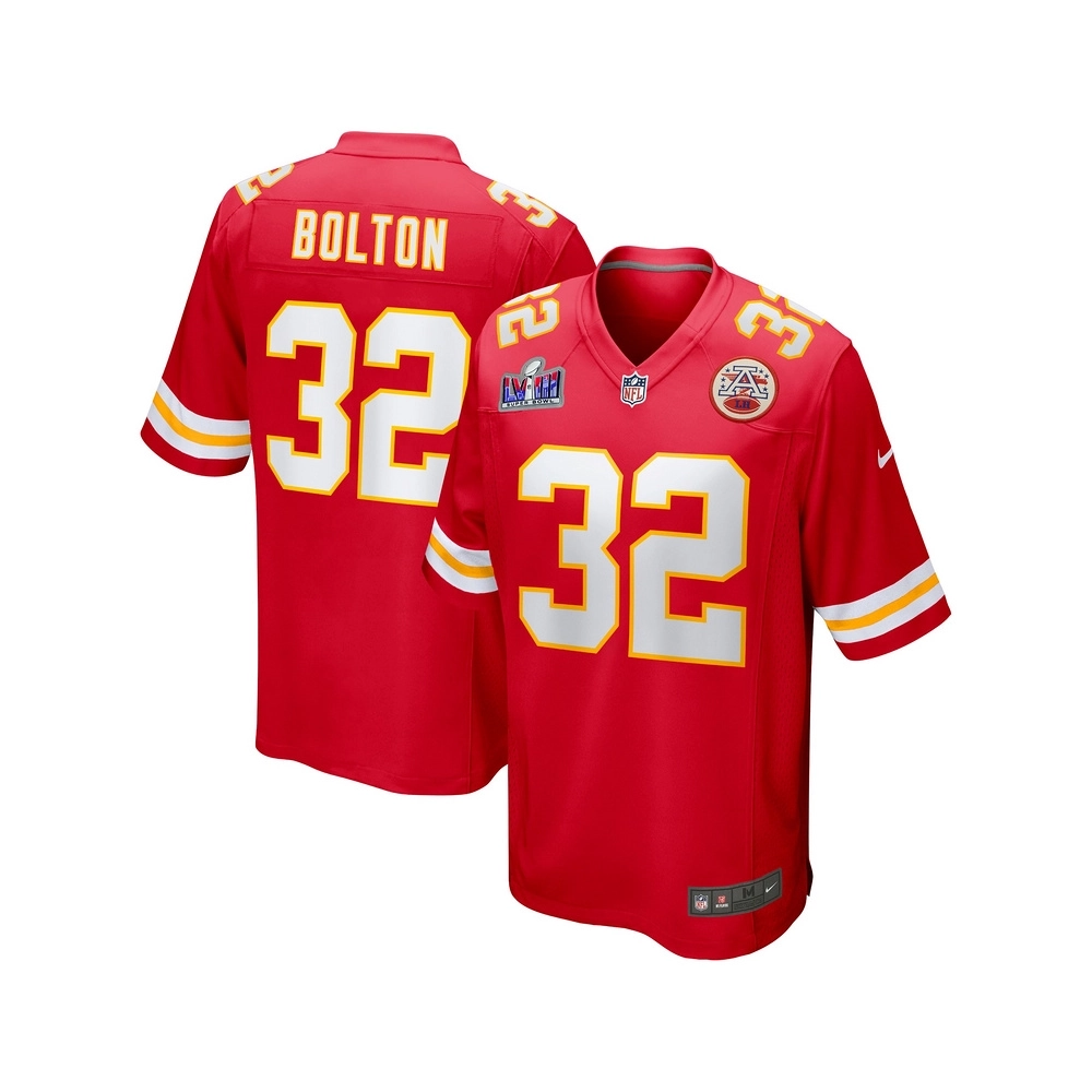 Mens Kansas City Chiefs Nick Bolton Red Super Bowl LVIII Game Jersey