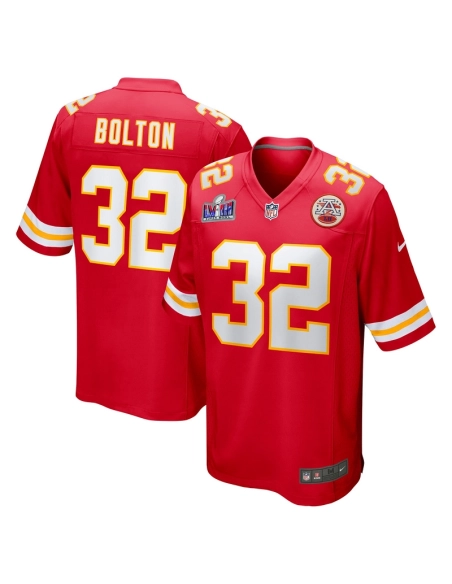 Mens Kansas City Chiefs Nick Bolton Red Super Bowl LVIII Game Jersey