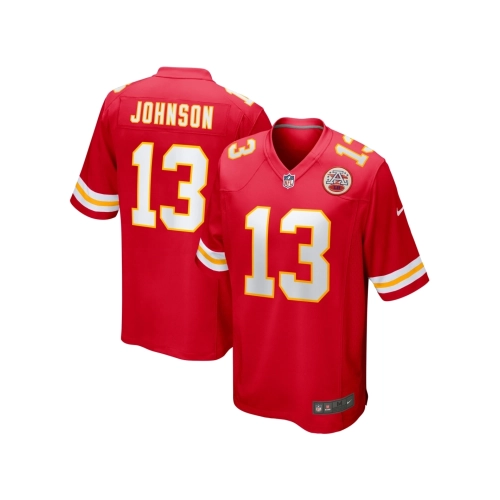 Mens Kansas City Chiefs Nazeeh Johnson Red Game Player Jersey