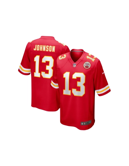 Mens Kansas City Chiefs Nazeeh Johnson Red Game Player Jersey