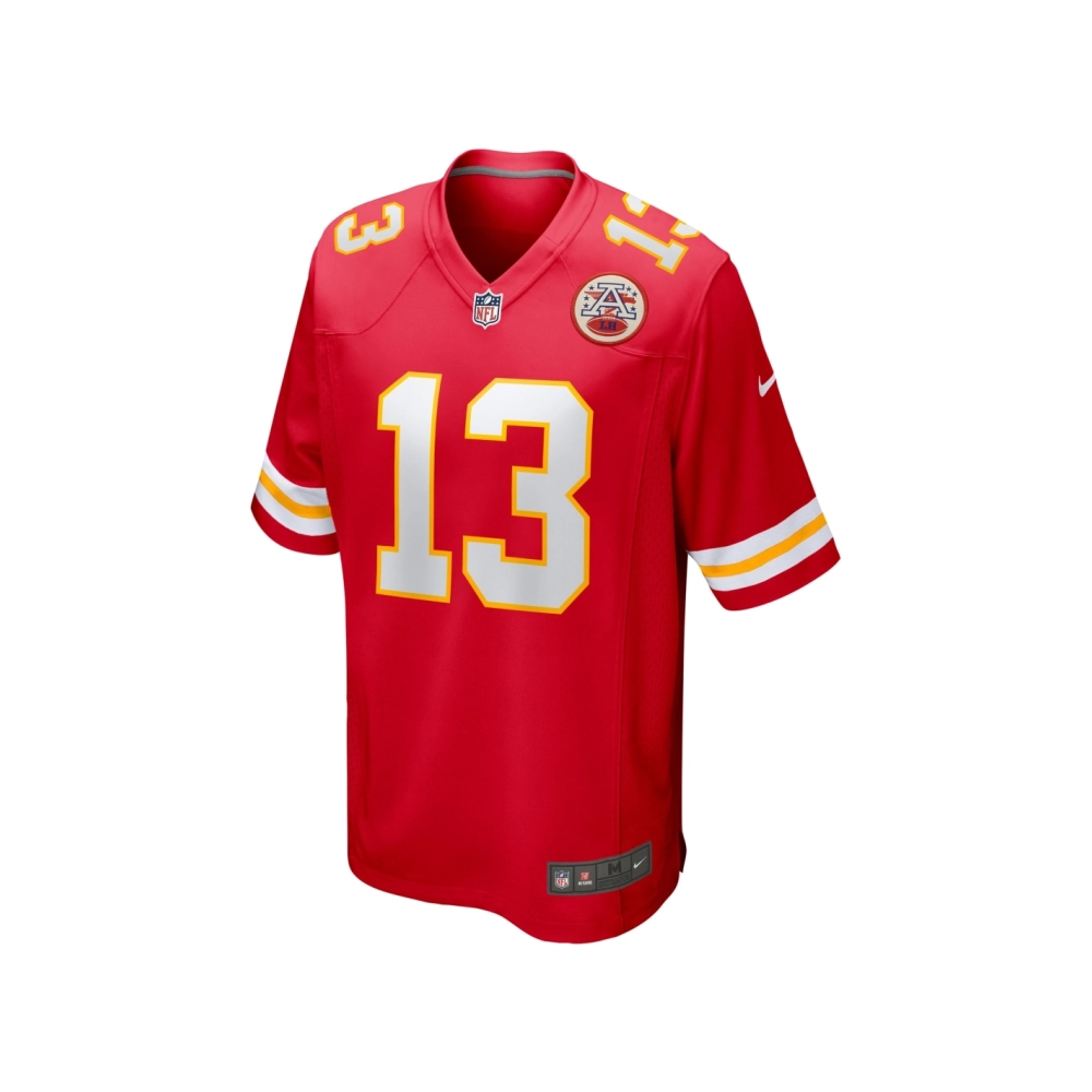 Mens Kansas City Chiefs Nazeeh Johnson Red Game Player Jersey
