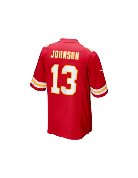 Mens Kansas City Chiefs Nazeeh Johnson Red Game Player Jersey