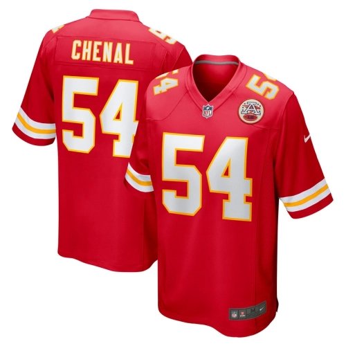 Mens Kansas City Chiefs Leo Chenal Red Game Player Jersey