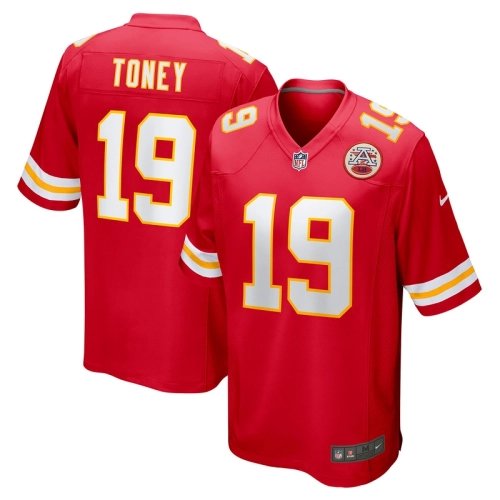Mens Kansas City Chiefs Kadarius Toney Red Game Player Jersey