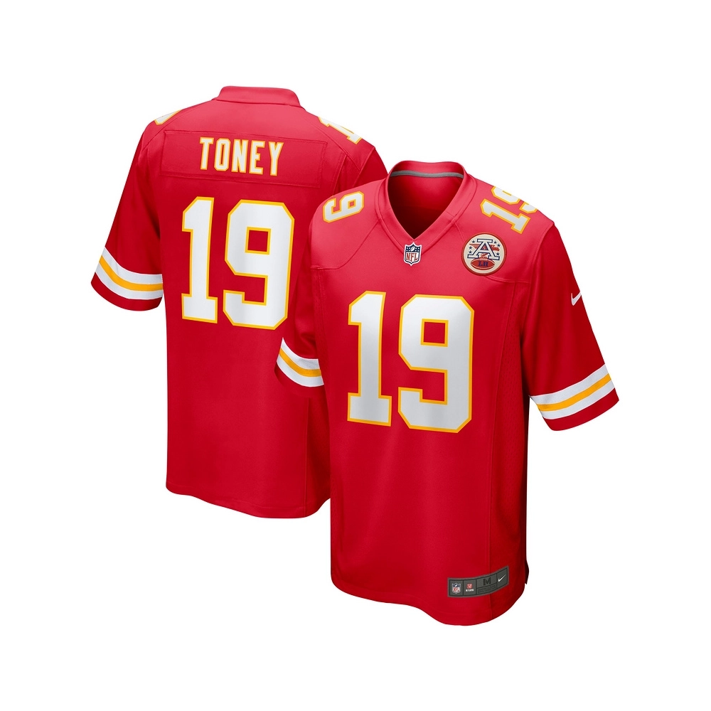 Mens Kansas City Chiefs Kadarius Toney Red Game Player Jersey