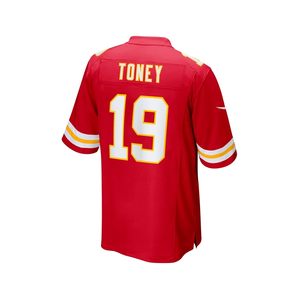 Mens Kansas City Chiefs Kadarius Toney Red Game Player Jersey